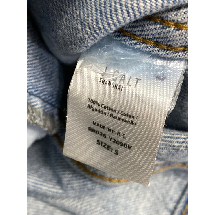 Brandy Melville J Galt Women's Blue Long Sleeve Button Up Denim Jean Jacket Sz S