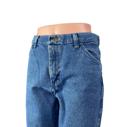 Rustler Women's Blue Medium Wash High Rise Wide Leg Baggy Denim Jeans Size 14