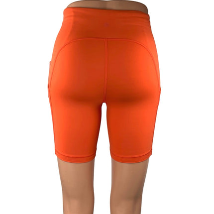 NEW Athleta Ultimate Stash 7" Pocket Orange Running Athletic Biker Shorts Sz XXS