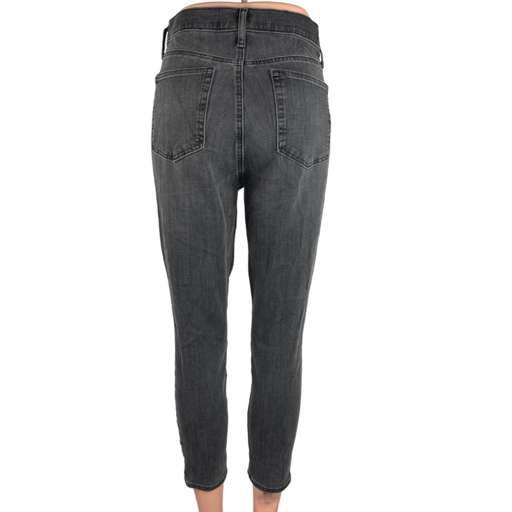 GAP 1969  Black High Rise Stretch Denim Cotton Cropped Skinny Jeans Size 10/30