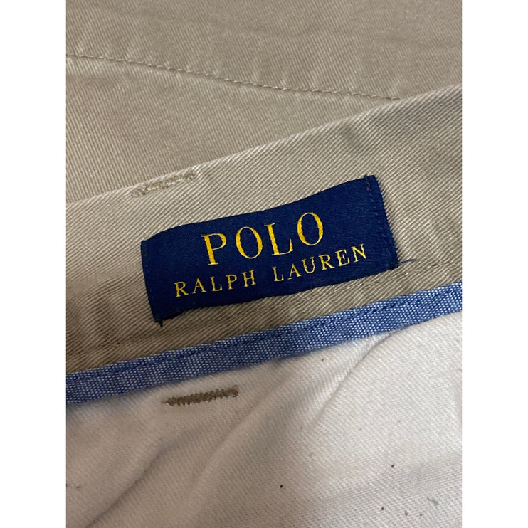 Polo Ralph Lauren Men's Green Classic Fit High Waist Khaki Chino Shorts Size 42