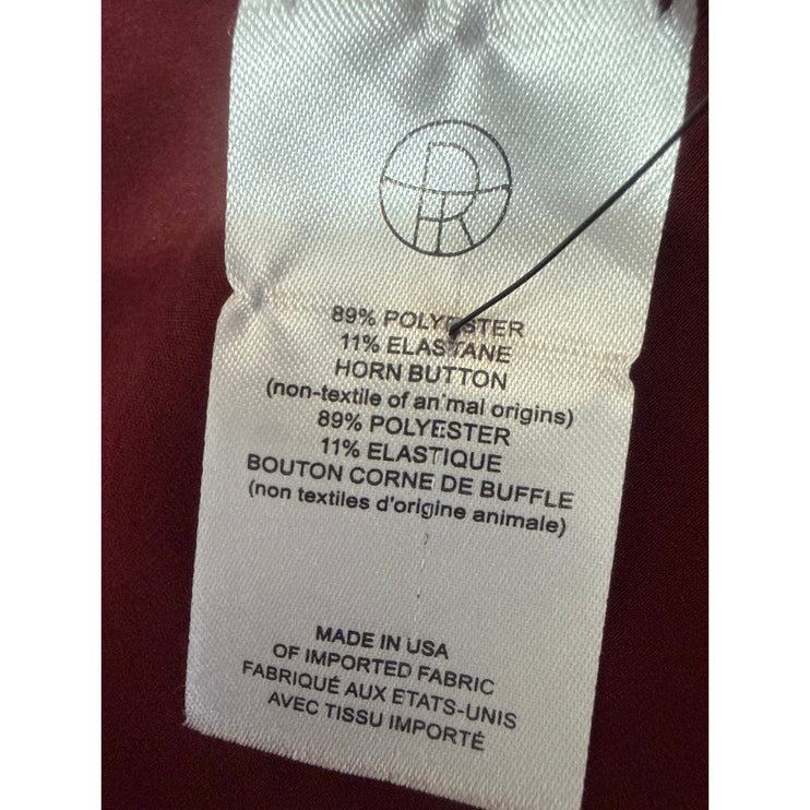 The Row Women's Red Collared Long Sleeve Single Breasted Blazer Coat Jacket Sz 0