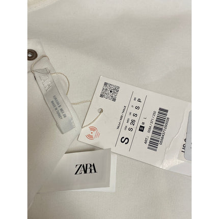 NEW Zara Women's White Sleeveless Strapless Crop Corset Bandeau Tube Tank Top S
