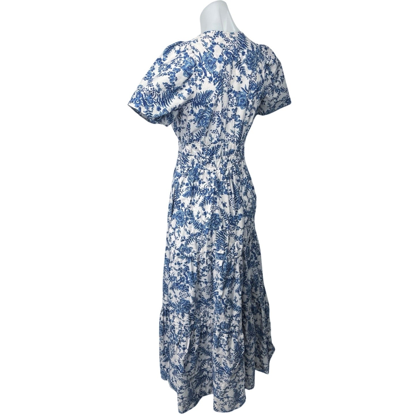 Anthropologie Maeve Somerset White Blue Floral A Line Tiered Maxi Dres – Brie Anthropologie Maeve Somerset White Blue Floral A Line Tiered Maxi Dres – Brie