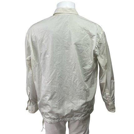 Kith Men's Beige Cream Long Sleeve Tie Hem Collared Polo Sweatshirt Top Size L
