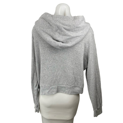 Aritzia TNA Women's Gray Long Sleeve Sweater Hooded Sweatshirt Jacket Top Sz 2XL