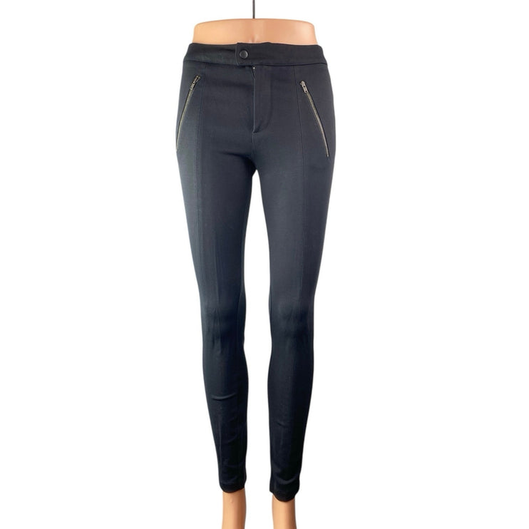 J.Crew Gray Women's Gray Zip Pockets Ponte Knit Mid Rise Skinny Trousers Pants 0