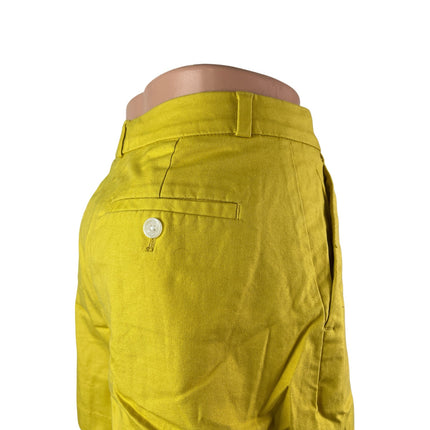 Banana Republic Women's Yellow Mid Rise Flat Front Casual Mini Shorts Size 4