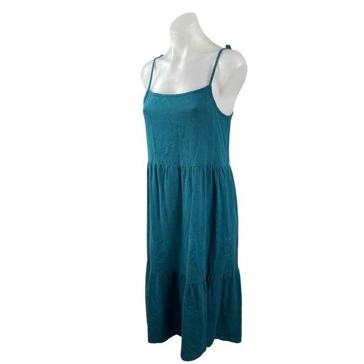 Urban Outfitters Urban Renewal Eco Linen Sleeveless Tiered Midi A-Line Dress S/M
