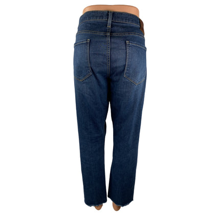 Paige Federal Men's Blue High Rise Frayed Hem Straight Denim Jeans Pants Size 32