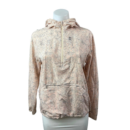 Outdoor Voices Light Pink Speckled Hoodie Hooded Zip Windbreaker Jacket Size XS