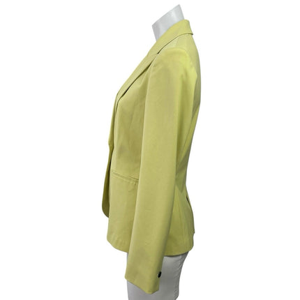 Zara Women's Yellow Long Sleeve Peak Lapel One Button Blazer Coat Jacket Size 2