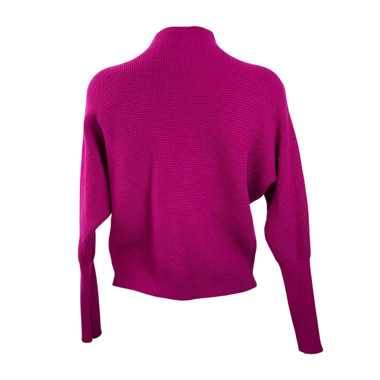 Cyrus Women's Fuchsia Pink Long Dolman Sleeve Knit Pullover Sweater Top Sz XS