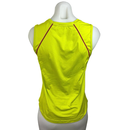 Terez Yellow Crewneck Activewear Fitness Gym Sleeveless Pullover Tank Top Size S