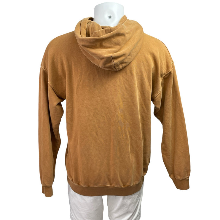 Anine Bing Men's Tan Logo Pullover Hoodie Hooded Sweater Sweatshirt Top Size XS