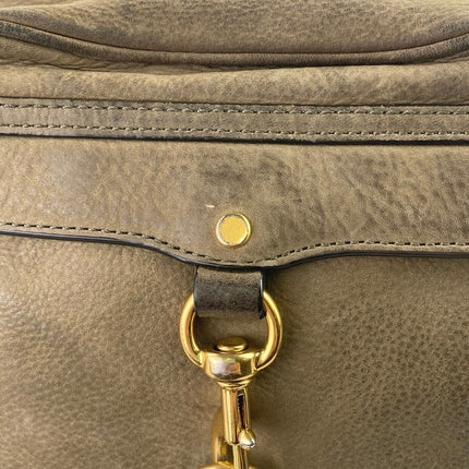 Rebecca Minkoff Women's Brown Brushed Pebbled Leather Chain Strap Crossbody Bag