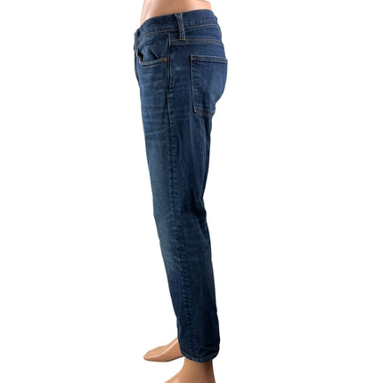 J.Crew Mens Blue High Waisted Medium Wash Slim Straight Leg Denim Jeans Pants 31