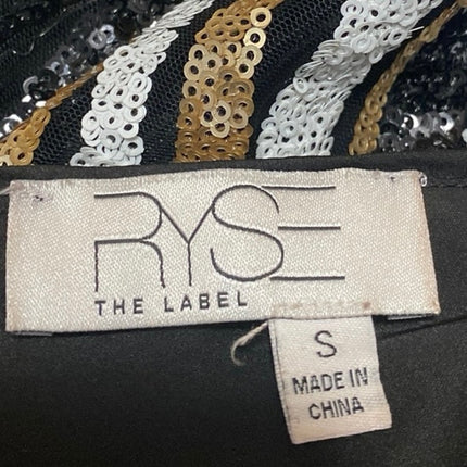 Ryse The Label Multicolor Sequin Short Sleeve Mini Bodycon Sheath Dress Size S