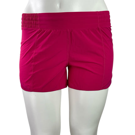 Lululemon Hotty Hot II Women's Pink Gym Workout Athletic Running Shorts Size 12