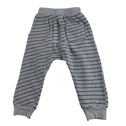 Tiny Whales Kids Boys Black Stripe Born To Chill Long Sleeve Pajama 2 Pc Set 2