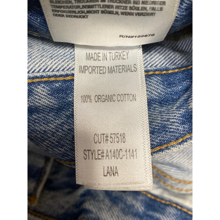 Agolde Lana Womens Blue High Waisted Light Wash Straight Leg Denim Jeans Size 32