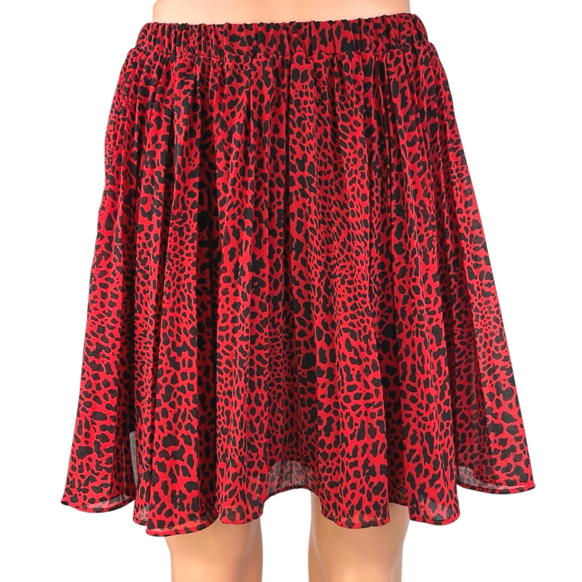 michael kors red leopard dress $325 Michael Kors Women's Red Leopard Corded Lace A Line Dress Size Small