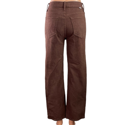 Mother Superior Women's Brown High Waisted Wide Leg Denim Jeans Pants Size 24