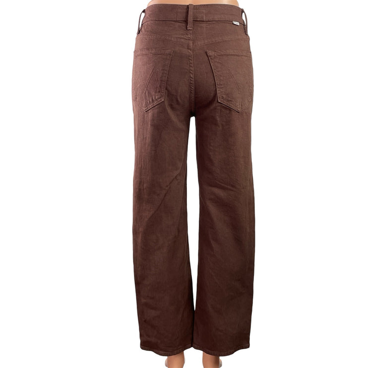 Mother Superior Women's Brown High Waisted Wide Leg Denim Jeans Pants Size 24