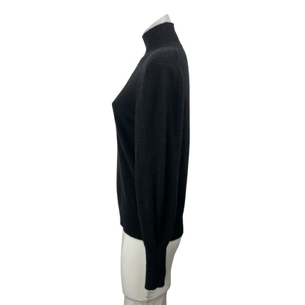 Kilte Collection 100% Cashmere Black Long Sleeves Turtleneck Sweater Top Size M