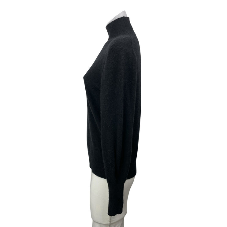 Kilte Collection 100% Cashmere Black Long Sleeves Turtleneck Sweater Top Size M