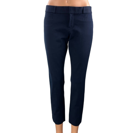 Banana Republic Women Blue Mid Rise Skinny Cropped Trousers Pants Size 2P