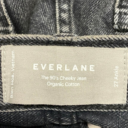 Everlane 90's Cheeky Black Wash Straight Leg High Waist Denim Jeans Pants Sz 27