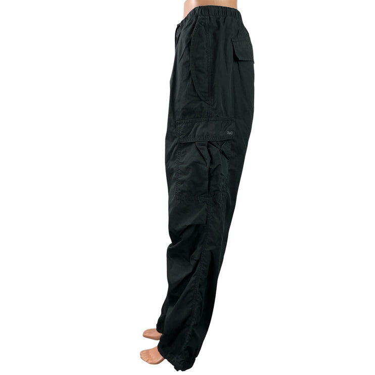 Aritzia TNA Women's Black High Rise Baggy Wide Leg Cargo Trousers Pants Size M