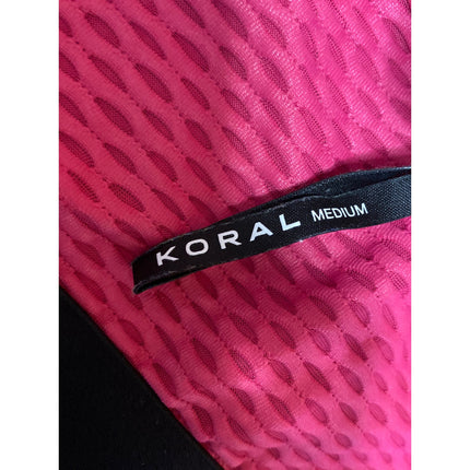 Koral Women's Pink Racerback Yoga Workout Athletic Sports Bra Crop Top Size M
