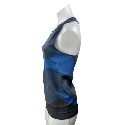 Adidas x Stella McCartney Blue Colorblock Racerback Athletic Workout Tank Top M