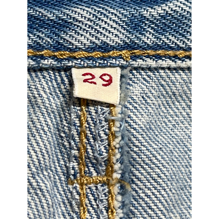 Levi's Women's Blue Light Wash Mini Flounce Flared A-Line Denim Jeans Skirt 29