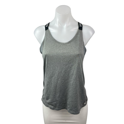 Nike Dri Fit Women's Gray Crossback Running Yoga Workout Athletic Tank Top Sz M