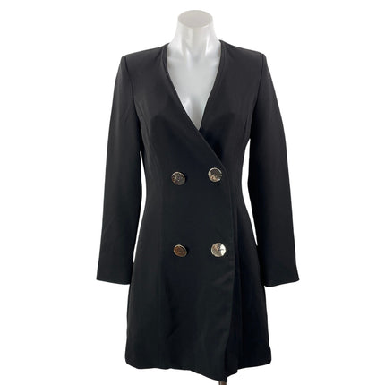 Zara Women's Black Long Sleeve Double Breasted A Line Blazer Mini Dress Size 4