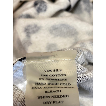 Ann Taylor Silk Cashmere Animal Leopard Print Long Sleeve Button Up Shirt Top S