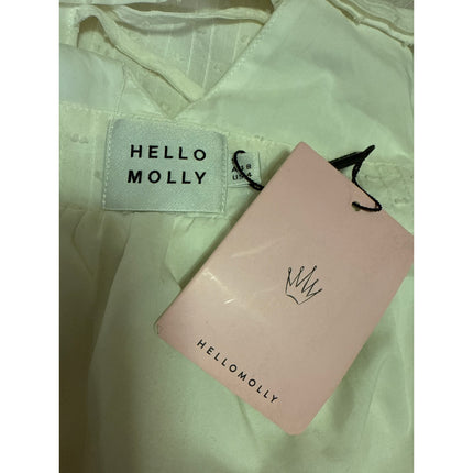 NEW Hello Molly White Ruffle Short Sleeve Embroidered V-Neck Midi Wrap Dress 4