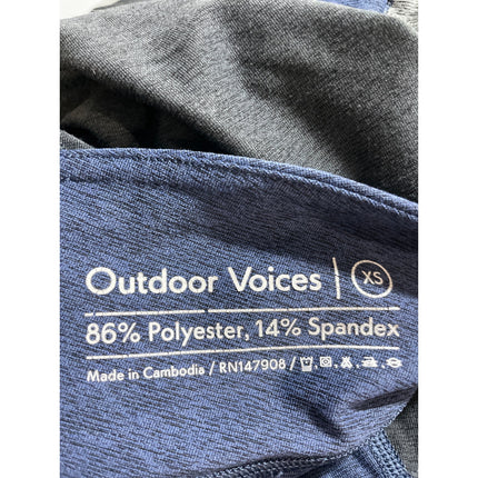 Outdoor Voices Blue Racerback Crop Top Leggings Yoga Athletic 2 Piece Set Sze XS
