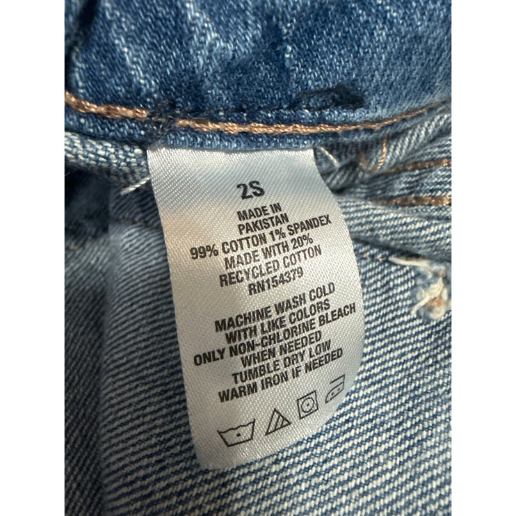 Aeropostale Women's Blue Mid Rise Flared Bootcut Y2k Cargo Denim Jeans Size 2
