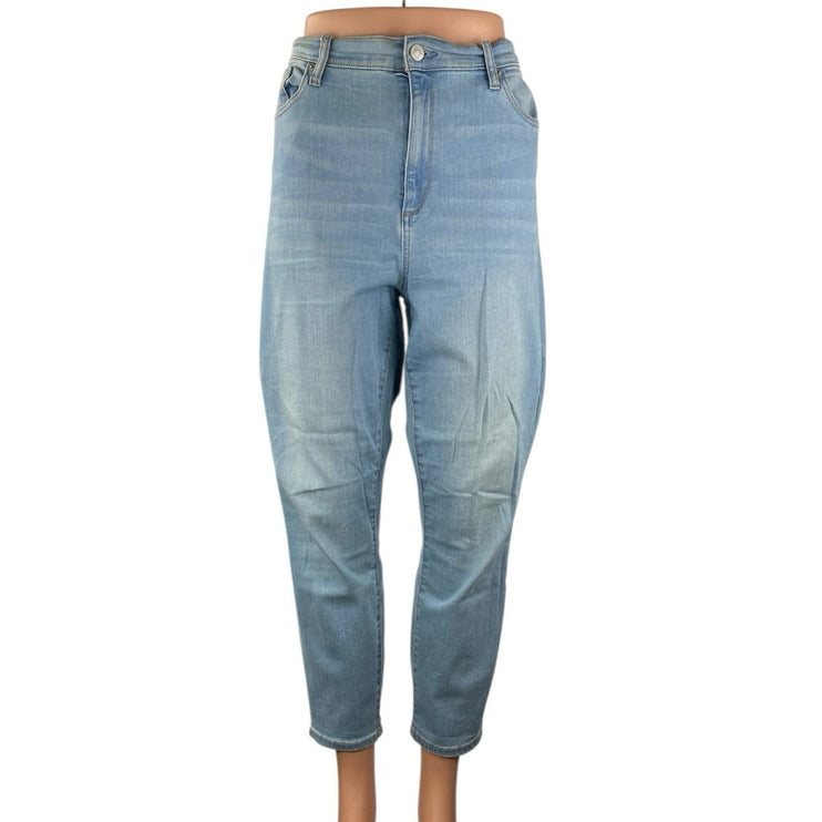 Gap 1969 True Skinny Super High Rise Crop Blue Light Wash Denim Jeans Size 32