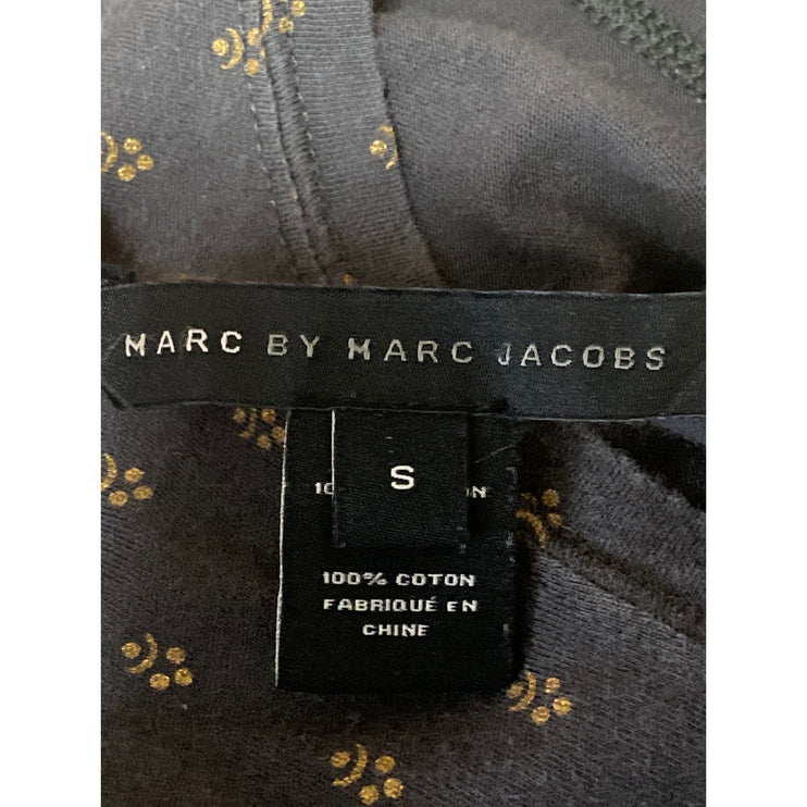 Marc Jacobs Men's Brown Floral Printed Crewneck Short Sleeve Tee T-shirt Top S