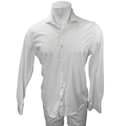 Denim & Flower Men's White Long Sleeve Collared Button Down Shirt Top Size XL