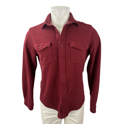 Goodfellow & Co Men's Red Long Sleeve Chest Pocket Button Down Shirt Top Size M
