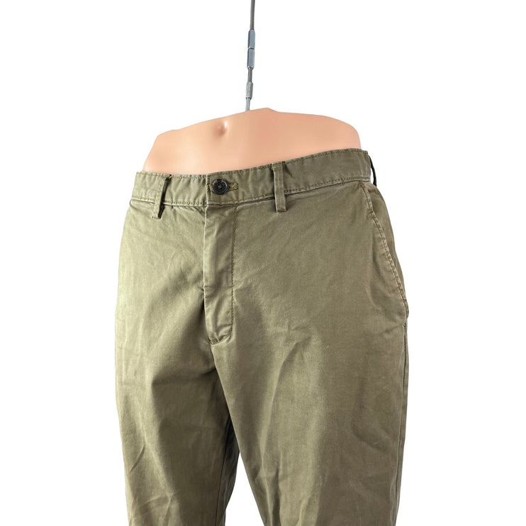Banana Republic Mens Green Athletic Fit Tapered Trousers Denim Jeans Pants 32x30