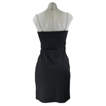 NEW H&M Women's Black Sleeveless Cami Camisole Mini Bodycon Tank Dress Size S