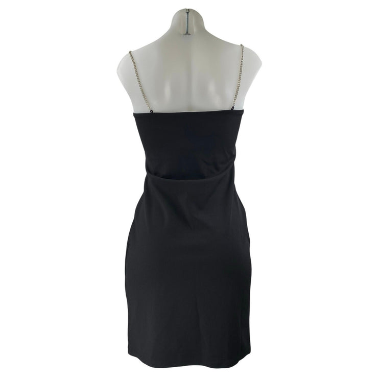 NEW H&M Women's Black Sleeveless Cami Camisole Mini Bodycon Tank Dress Size S