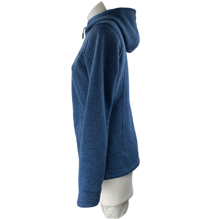 The North Face Crescent Women's Blue Fleece Full-Zip Hooded Hoodie Jacket Size S
